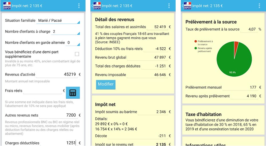 Calcul Impot 2020 Android