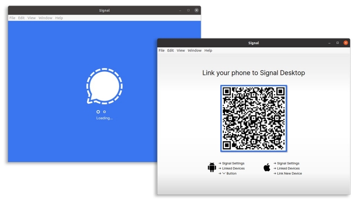 Application de bureau Signal Private Messenger