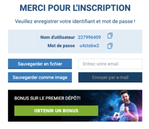 créer compte 1xbet France