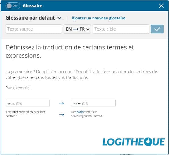 Glossaire Deepl