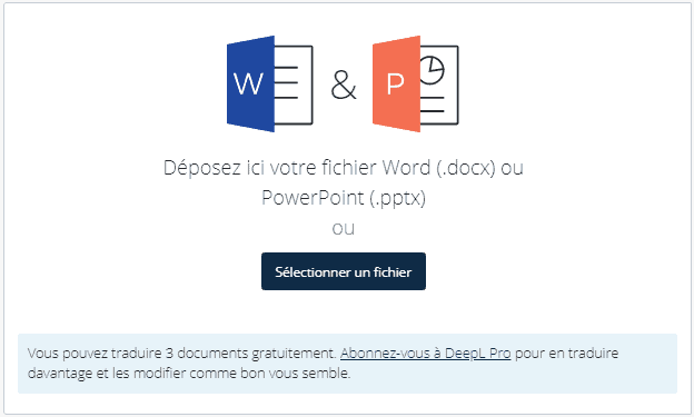 Traduction de documents Deepl