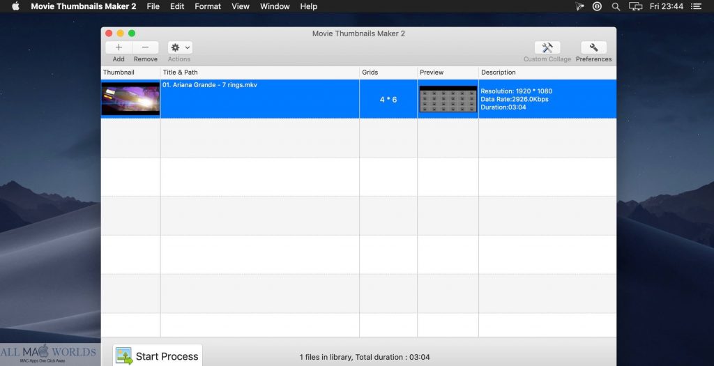 Movie Thumbnails Maker 3 pour macOS Téléchargement gratuit