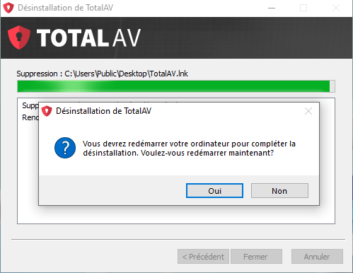 Désinstaller Total AV