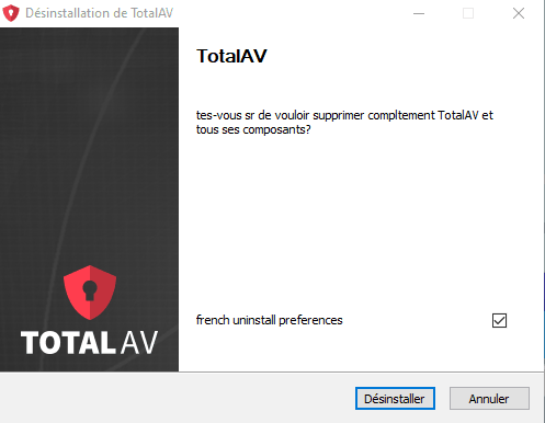 désinstaller Total AV