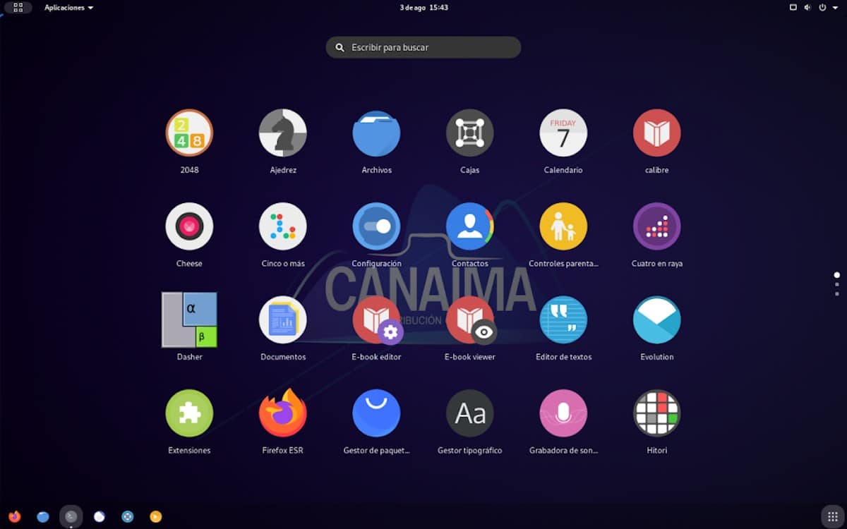 Canaima Imawari avec GNOME