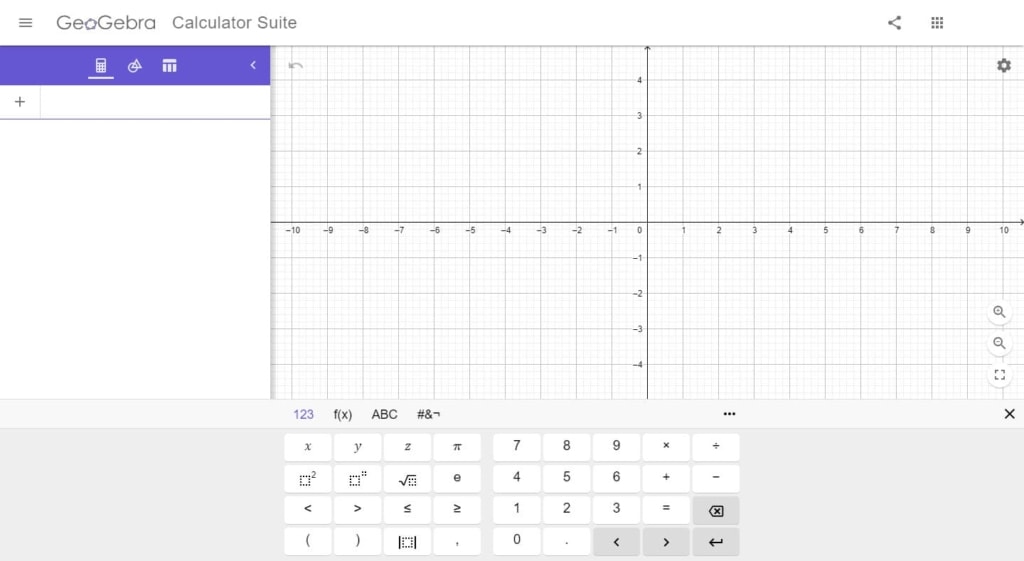 Capture d'écran Geogebra