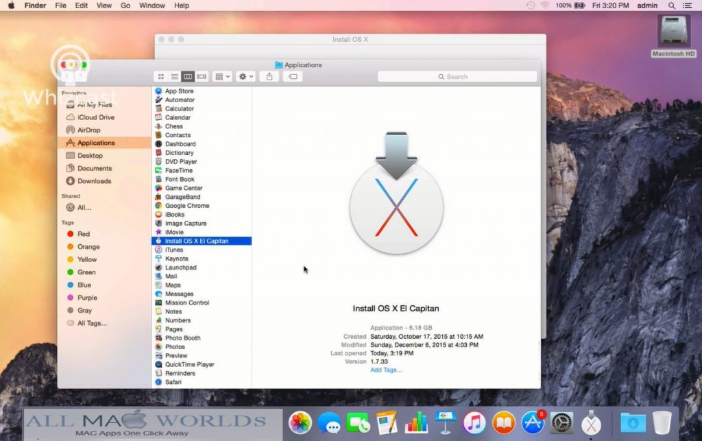 Mac OS X El Capitan 10 pour macOS Téléchargement gratuit 