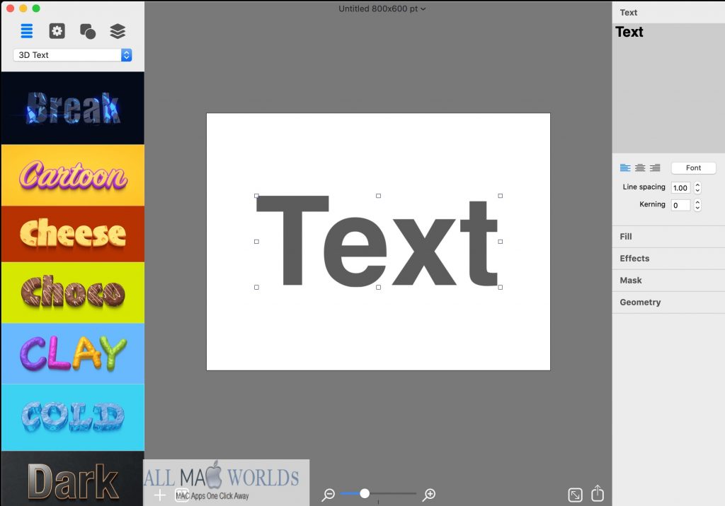 BeLight Art Text 4 pour Mac Téléchargement gratuit