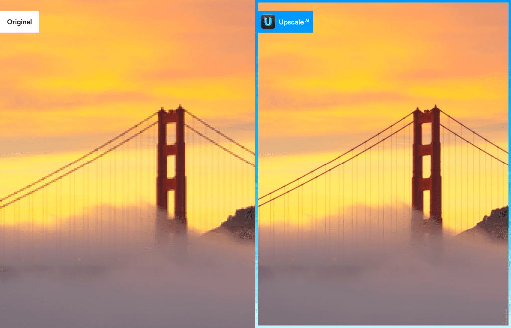 Un gain significatif de qualité avec Upscale AI