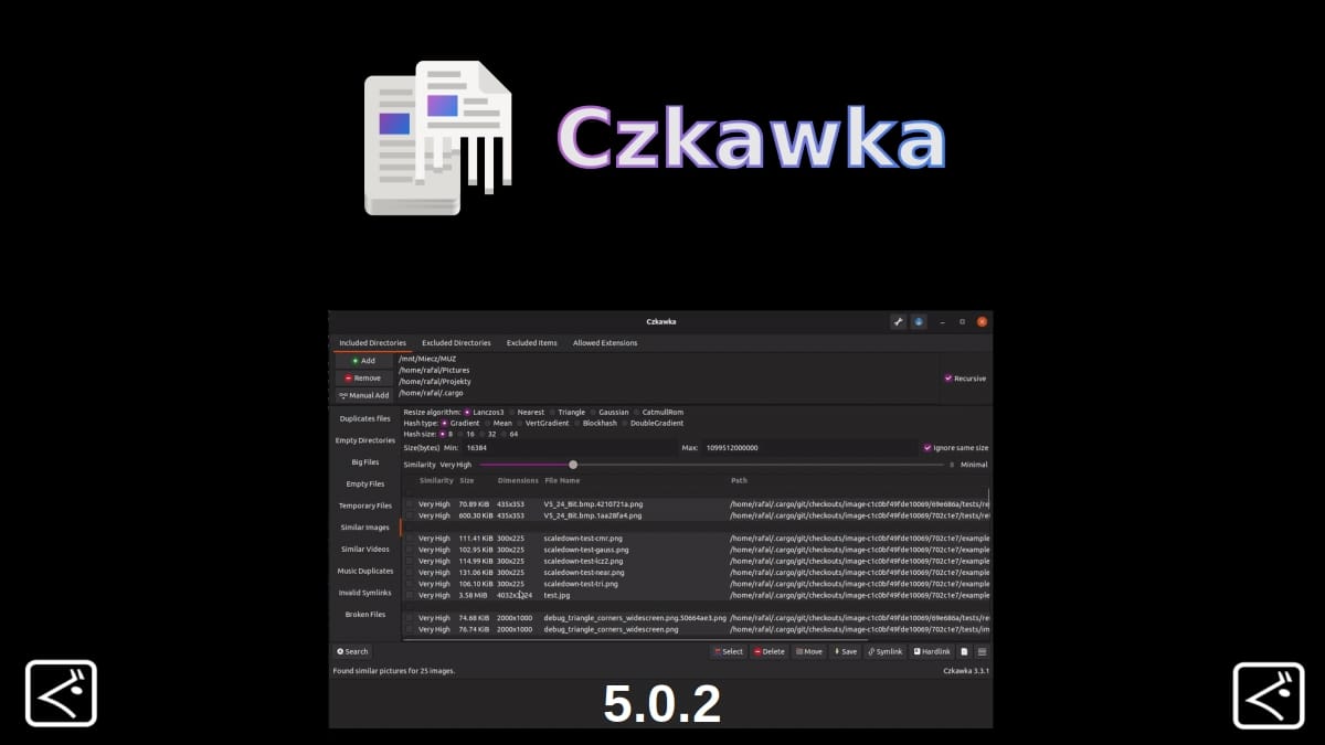 Czkawka 5.0.2 : App pour supprimer les archives avec une nouvelle version