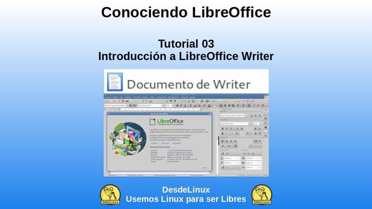 Conociendo LibreOffice – Tutoriel 03 : Introduction à LibreOffice Writer