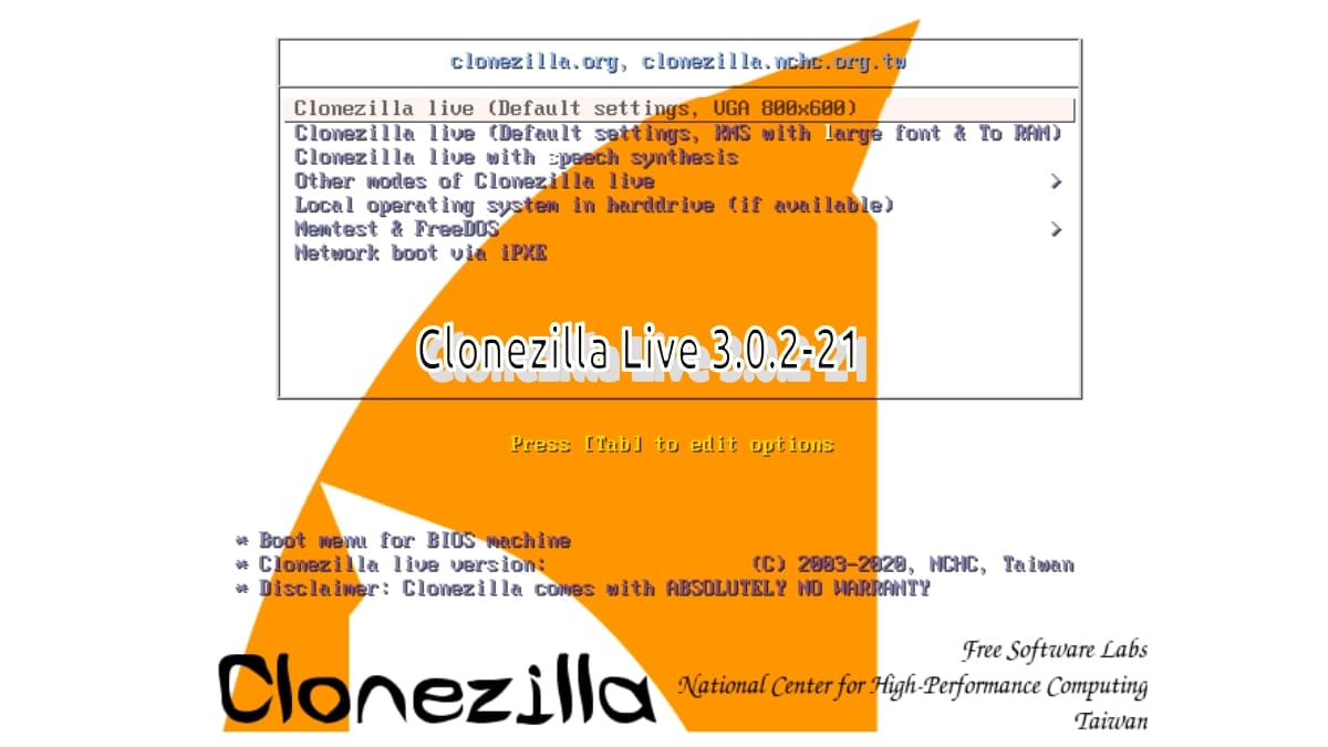 Clonezilla Live 3.0.2-21 : Lancement de la version actuelle stable