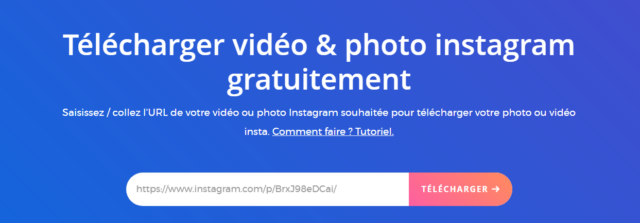 Télécharger une vidéo instagram avec instaboss