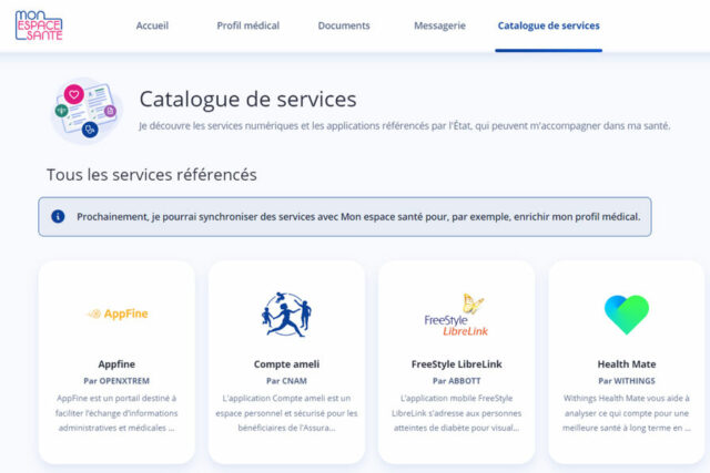 "Mon espace santé" lance son catalogue de services certifiés
