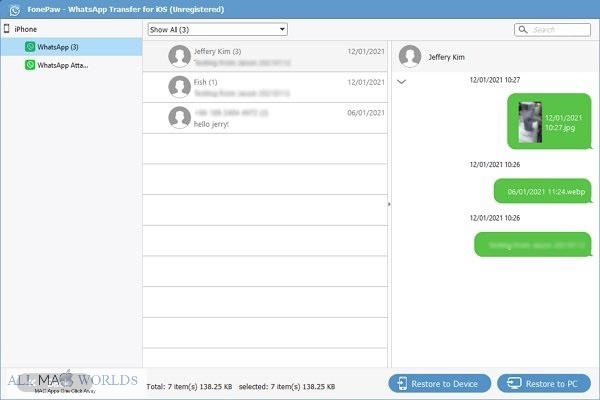 FonePaw WhatsApp Transfer pour iOS pour macOS Téléchargement gratuit