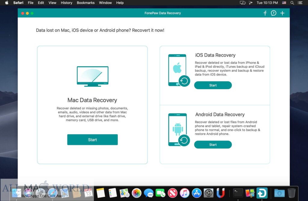 Récupération de données FonePaw 3 pour Mac Téléchargement gratuit