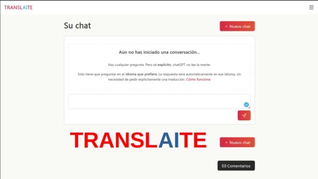 Translaite: Un interesante sitio web gratuito para probar ChatGPT