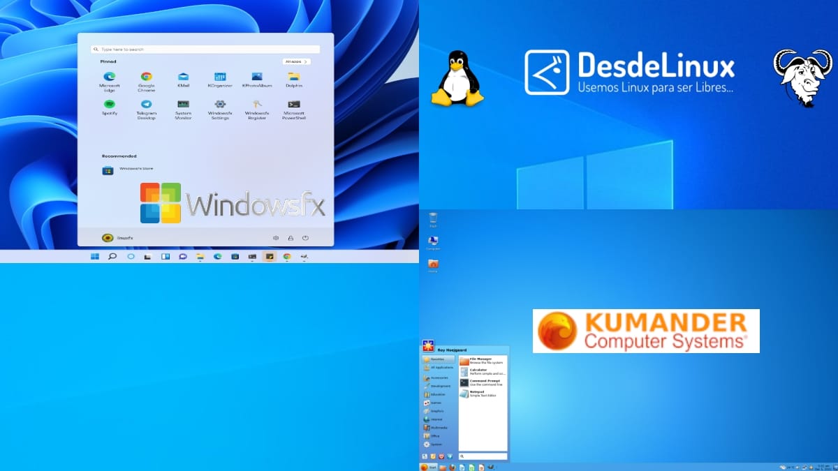 Windowsfx et Kumander : GNU/Linux + distributions Windows