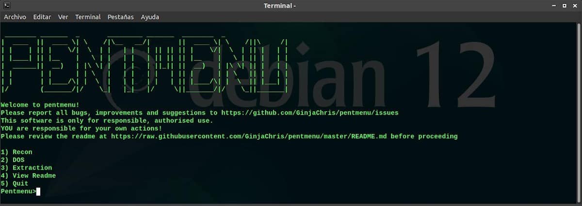 Pentmenu : Outil de piratage et de pentesting