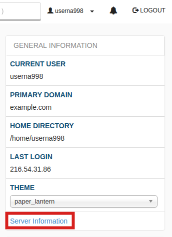 cpanel_server-informations