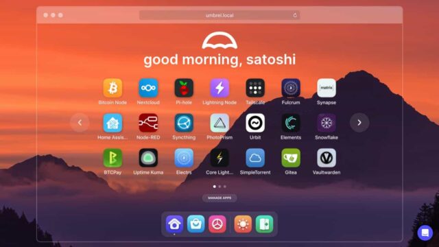 Umbrel: Sistema de servidor personal para apps autohospedadas