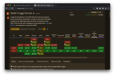 WebP images in the browser