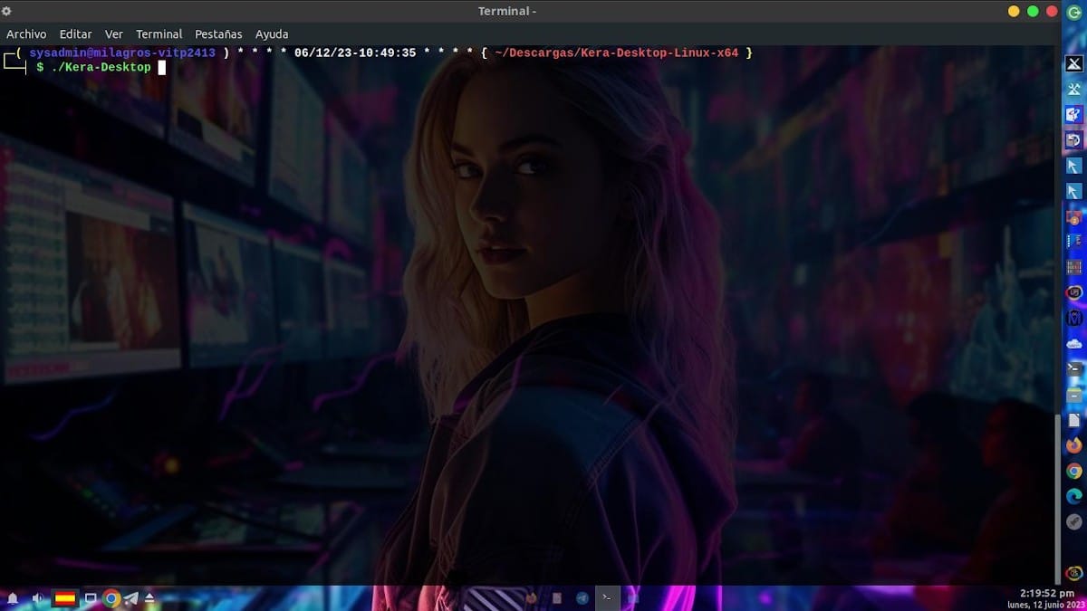 Kera Desktop sur Linux - Capture d'écran 1