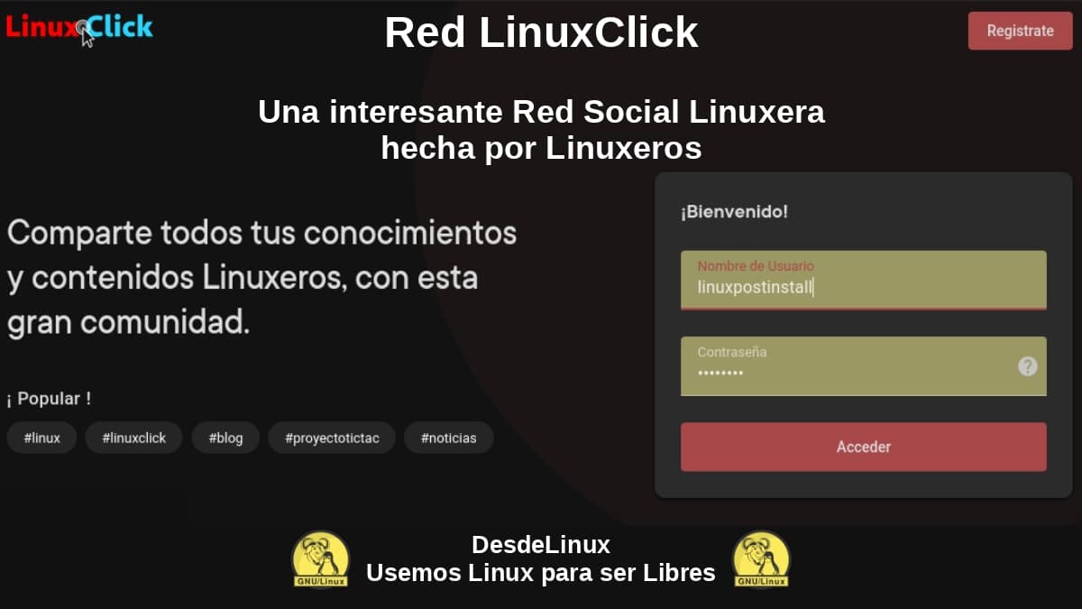 Red LinuxClick : un réseau social Linuxera intéressant créé par Linuxeros