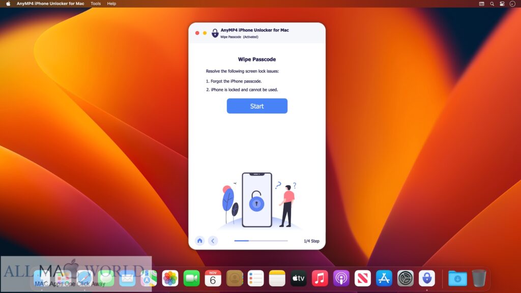 AnyMP4 iPhone Unlocker pour macOS Téléchargement gratuit