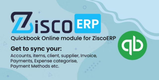 Module de synchronisation Quickbook pour ZiscorERP v1.0.1
