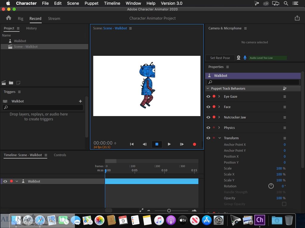 Adobe Character Animator 2022 pour Mac Téléchargement gratuit