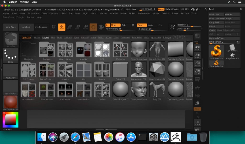 Pixologic Zbrush 2021 pour Mac Téléchargement gratuit