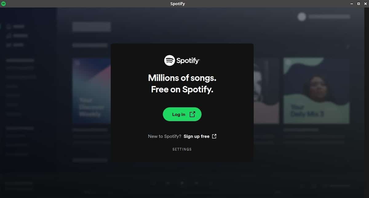 Spotify sur Linux - Capture d'écran 2