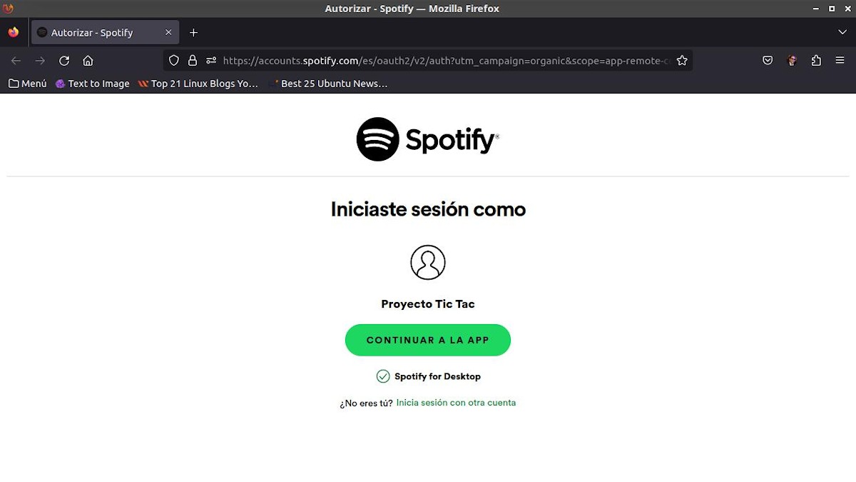 Spotify sur Linux - Capture d'écran 4